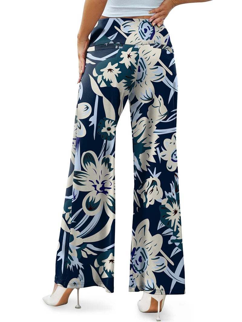Arolina Women's Stretchy Wide Leg Palazzo Lounge Pants Casual Comfy High Waist Palazzo Pants - Image 4